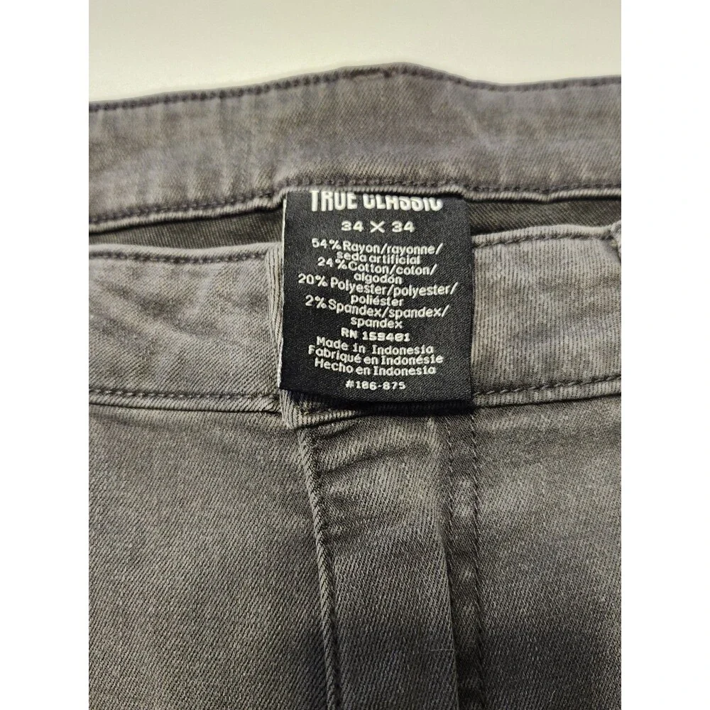 True Classic Men’s Jeans 34x34 NWT Pants Stretch Jeans 159401 Dark Gray